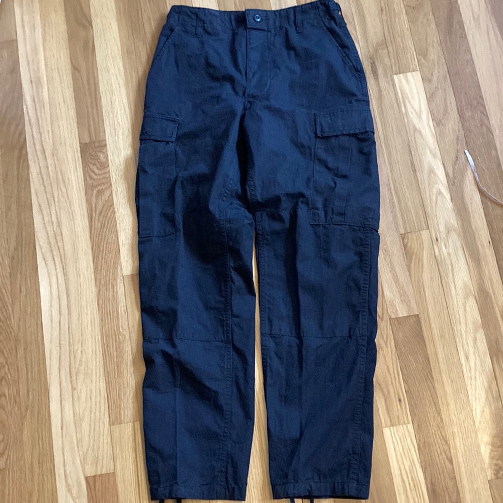 Military BDU Trousers Black Cargo